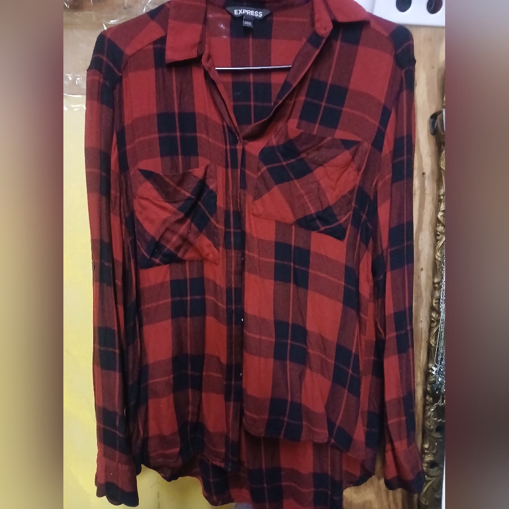Red and Black Plaid Shirt